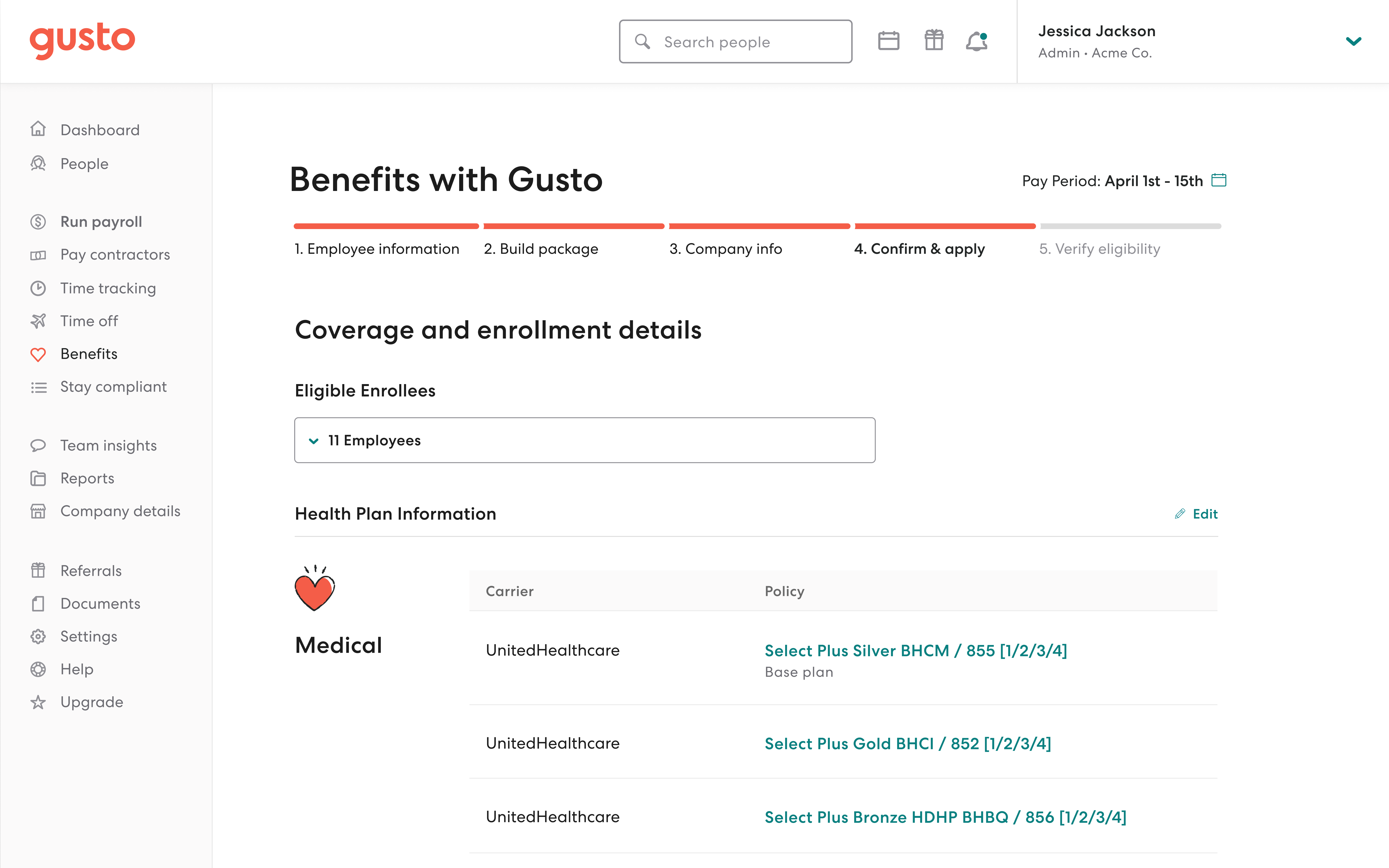 Benefits with Gusto - Compare Gusto Payroll